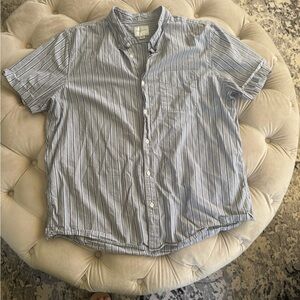 American Eagle Outfitters Blue and White Striped Shirt